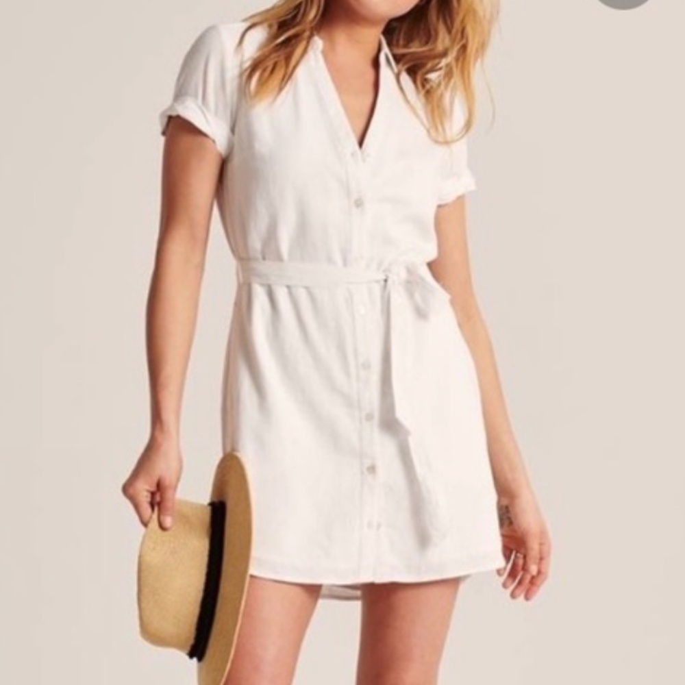 Abercrombie white linen dress